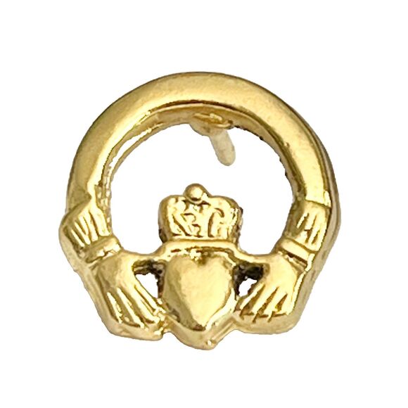 Unbranded Jewelry - Vtg Gold Tone Claddagh Pin Tie Tac Hat Lapel Irish Celtic Friendship Hands Love